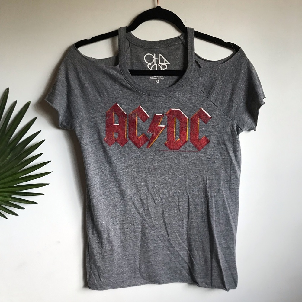 Chaser AC/DC Cold Shoulder Tee